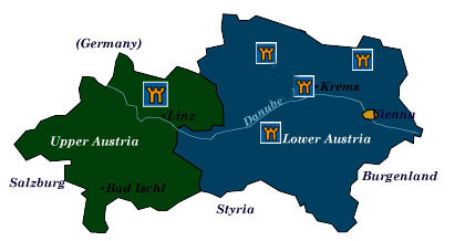 upper and lower austria map