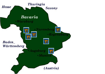 bavarian forest germany map