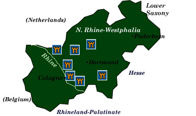 north rhine-westphalia map