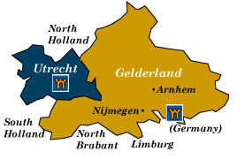 utrecht and gelderland map