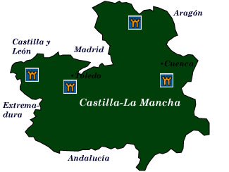 castilla la mancha map