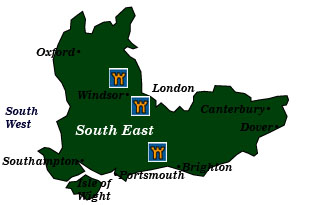 england south east map